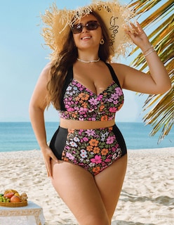 Foto 2 | Foto 2 | Bañador Hanna Nikole Para Mujer, Talle Alto, Estampado Floral, Talla M - Venta Internacional.