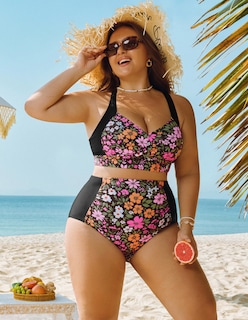 Foto 3 | Foto 3 | Bañador Hanna Nikole Para Mujer, Talle Alto, Estampado Floral, Talla M - Venta Internacional.