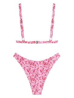 Foto 3 | Foto 3 | Conjunto De Bikini Zaful Para Mujer, Cintura Alta, Estampado Floral, 2 Piezas - Venta Internacional.