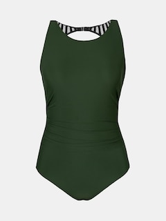 Foto 6 | Foto 6 | Traje De Baño De Una Pieza Cupshe Tummy Control, Cuello Alto, Xs, Verde Oscuro - Venta Internacional.