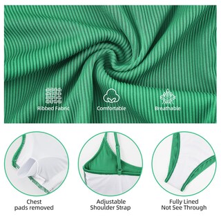 Foto 3 | Foto 3 | Traje De Baño De Una Pieza Zando Green Para Mujer Tummy Control - Venta Internacional.