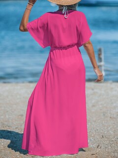 Foto 3 | Foto 3 | Traje De Baño Tipo Kimono Cover Up Cupshe, Color Rosa Intenso, Talla M - Venta Internacional.