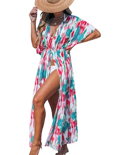 Foto 1 | Foto 1 | Chaxi Cárdigan Largo A Rayas Con Estampado De Kimono Cupshe En La Parte Delantera Abierta - Venta Internacional.