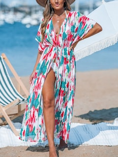 Foto 2 | Foto 2 | Chaxi Cárdigan Largo A Rayas Con Estampado De Kimono Cupshe En La Parte Delantera Abierta - Venta Internacional.