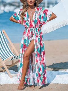 Foto 3 | Foto 3 | Chaxi Cárdigan Largo A Rayas Con Estampado De Kimono Cupshe En La Parte Delantera Abierta - Venta Internacional.