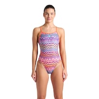 Traje De Baño Arena Ondulation Lace Back Para Mujer Multicolor