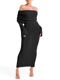 Foto 1 | Foto 1 | Vestido Largo Saodimallsu Con Hombros Descubiertos Para Mujer, Traje De Baño - Venta Internacional.