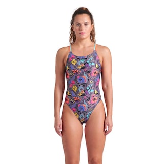 Foto 1 | Foto 1 | Traje De Baño Arena Vivid Repeat Lace Plus Back Para Mujer Gris