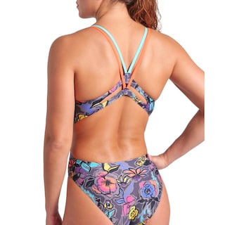 Foto 5 | Foto 5 | Traje De Baño Arena Vivid Repeat Lace Plus Back Para Mujer Gris