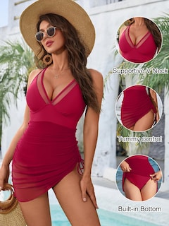 Foto 2 | Foto 2 | Traje de Baño de Una Pieza Blooming Jelly Tummy Control Rojo - Venta Internacional