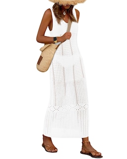 Foto 1 | Foto 1 | Traje De Baño Coverup Btfbm Crochet Para Mujer Verano 2025 Blanco - Venta Internacional.