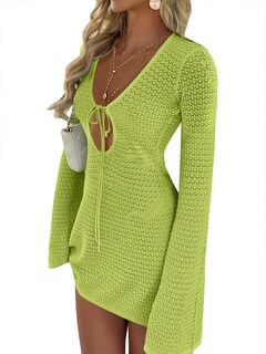 Foto 1 | Foto 1 | Traje De Baño Con Cobertura Anrabess, Traje De Baño De Ganchillo, Vestido De Playa Para Mujer - Venta Internacional.