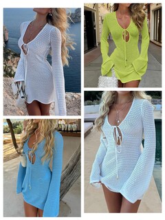 Foto 2 | Foto 2 | Traje De Baño Con Cobertura Anrabess, Traje De Baño De Ganchillo, Vestido De Playa Para Mujer - Venta Internacional.