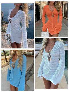 Foto 2 | Foto 2 | Traje De Baño Con Cobertura Anrabess, Traje De Baño De Ganchillo, Vestido De Playa Para Mujer - Venta Internacional.