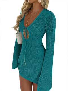 Foto 1 | Foto 1 | Traje De Baño Anrabess, Traje De Baño De Ganchillo Con Malla Hueca - Venta Internacional.