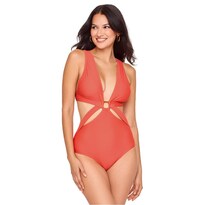 Traje De Baño Completo Ilusión 75074 Naranja Oscuro