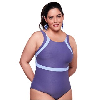 Foto 2 | Foto 2 | Traje De Baño Completo Ilusión 75055 Azul Marino