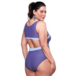 Foto 5 | Foto 5 | Traje De Baño Completo Ilusión 75055 Azul Marino