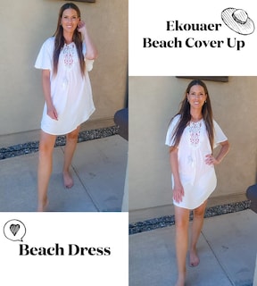 Foto 4 | Foto 4 | Traje De Baño Con Cuello En V Y Encaje Ekouaer De Encaje Y Ganchillo Para Mujer - Venta Internacional.