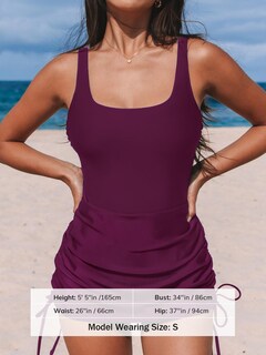 Foto 4 | Foto 4 | Traje De Baño Cupshe De Una Pieza Con Cuello Cuadrado Para Mujer - Venta Internacional.