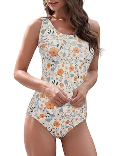 Foto 1 | Foto 1 | Traje De Baño De Una Pieza American Trends Para Mujer Estampado Floral Color Naranja Talla M - Venta Internacional.