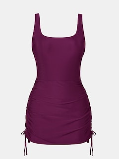 Foto 5 | Foto 5 | Traje De Baño Cupshe Para Mujer Cuello Cuadrado Fruncido Talla M Burdeos - Venta Internacional.