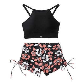 Foto 1 | Foto 1 | Traje De Baño De Dos Piezas Estampado Talla Ch Eo Safe Imports Esi-19576 Negro