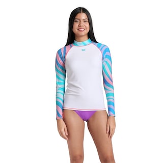 Foto 1 | Foto 1 | Rash Vest Arena Allover Manga Larga Para Mujer Blanco