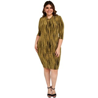 Foto 6 | Foto 6 | Vestido de Noche Roman Fashion Tallas Extras 1603 color Oro