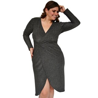 Foto 1 | Foto 1 | Vestido Formal Roman Fashion-tallas Extras 4302 color Plata