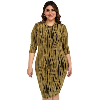 Foto 4 | Foto 4 | Vestido de Noche Roman Fashion Tallas Extras 1603 color Oro