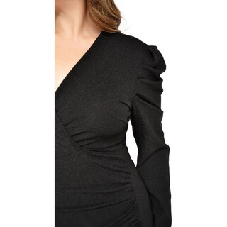 Foto 5 | Foto 5 | Vestido Corto Manga Farol Roman Fashion 4263 color Negro para Mujer