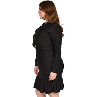 Foto 2 | Foto 2 | Vestido Roman Fashion color Negro con Olán