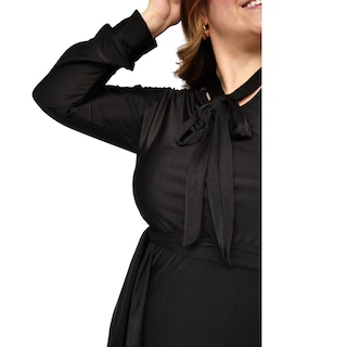 Foto 5 | Foto 5 | Vestido Roman Fashion color Negro con Olán