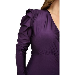 Foto 6 | Foto 6 | Vestido con Fruncido Roman Fashion color Púrpura para Mujer