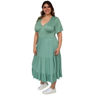 Foto 2 | Foto 2 | Vestido Roman Fashion color Verde para Mujer