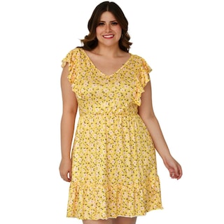 Foto 1 | Foto 1 | Vestido Roman Fashion color Amarillo para Mujer