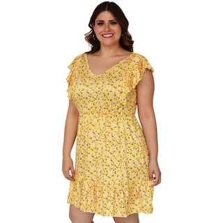 Foto 2 | Foto 2 | Vestido Roman Fashion color Amarillo para Mujer