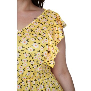 Foto 4 | Foto 4 | Vestido Roman Fashion color Amarillo para Mujer