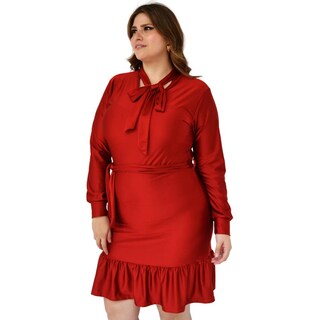 Foto 2 | Foto 2 | Vestido con Olán Roman Fashion 4306 color Rojo