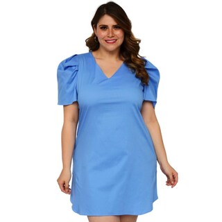 Foto 1 | Foto 1 | Vestido de Popelina Roman Fashion 0127 color Azul