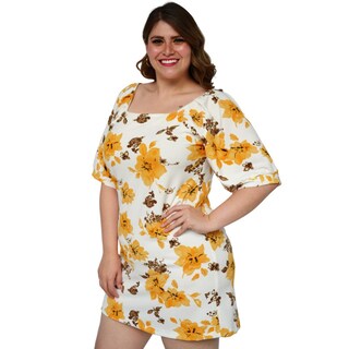 Foto 2 | Foto 2 | Vestido Roman Fashion color Amarillo para Mujer