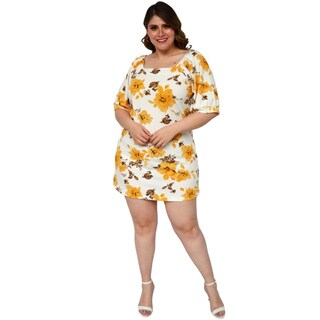 Foto 5 | Foto 5 | Vestido Roman Fashion color Amarillo para Mujer