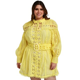Foto 1 | Foto 1 | Vestido De Chiffon Tallas Extra L'ATISTE 5180 color Amarillo