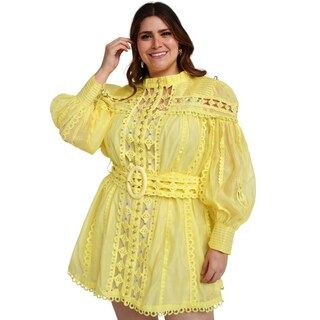 Foto 2 | Foto 2 | Vestido De Chiffon Tallas Extra L'ATISTE 5180 color Amarillo