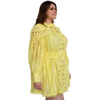 Foto 3 | Foto 3 | Vestido De Chiffon Tallas Extra L'ATISTE 5180 color Amarillo