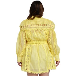 Foto 4 | Foto 4 | Vestido De Chiffon Tallas Extra L'ATISTE 5180 color Amarillo