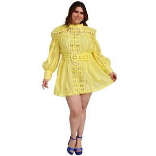 Foto 6 | Foto 6 | Vestido De Chiffon Tallas Extra L'ATISTE 5180 color Amarillo