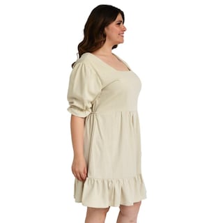 Foto 2 | Foto 2 | Vestido Roman Fashion Manga 3/4 color Beige para Mujer