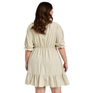 Foto 3 | Foto 3 | Vestido Roman Fashion Manga 3/4 color Beige para Mujer